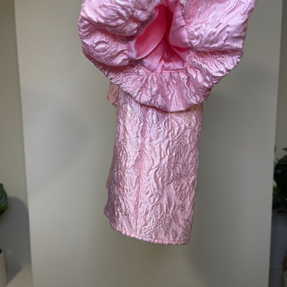 & Other Stories Textured Ruffle Collar Puff Sleeve Top - Picture 5 of 8